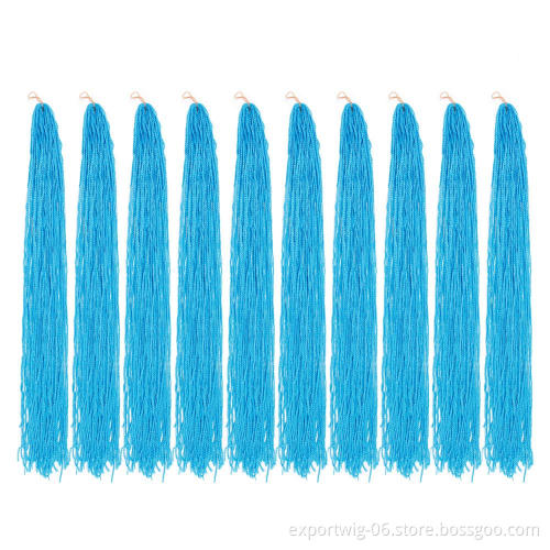 Straight And Roll Zizi Box Twist Crochet Braids Hair Extension ZiZi Solid Color Synthetic Fiber Senegalese Box Braiding Hair